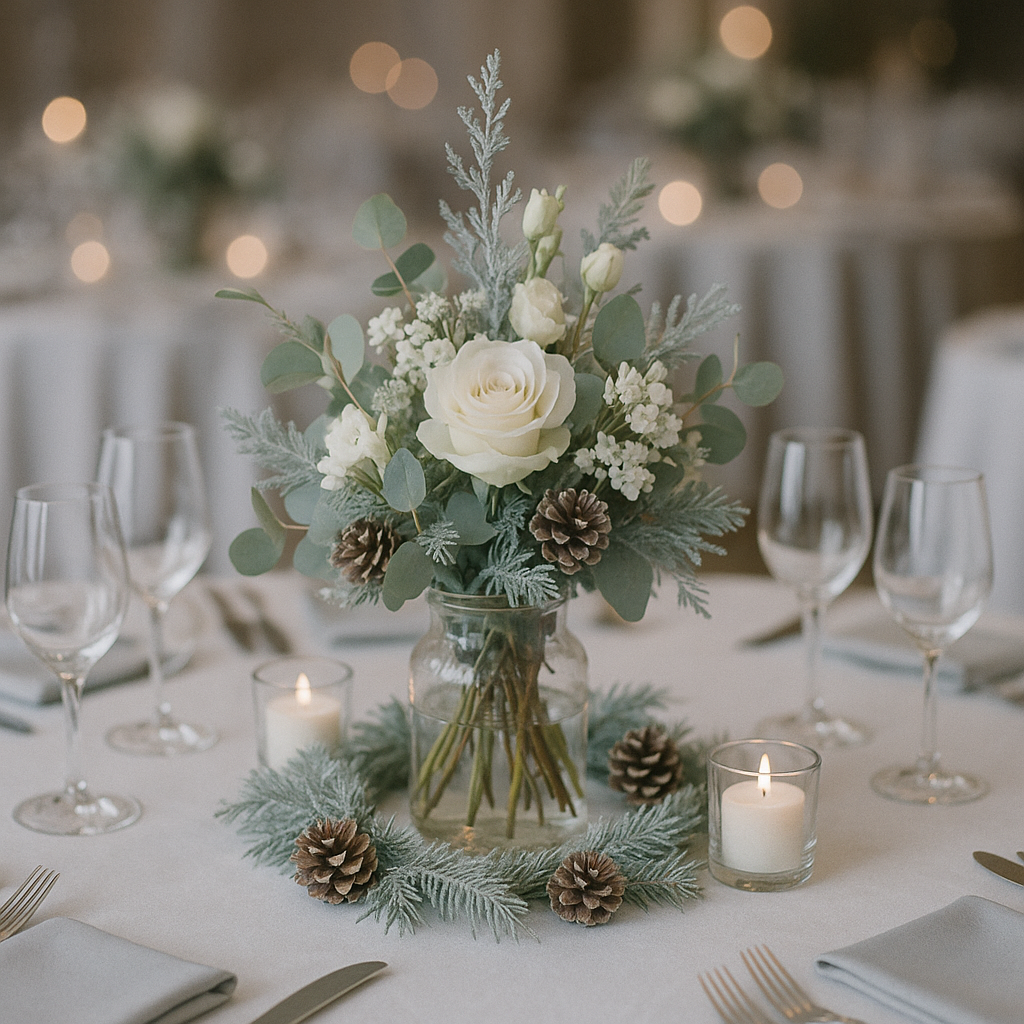 ai generated 1778155203 - Centros de mesa para una boda en invierno